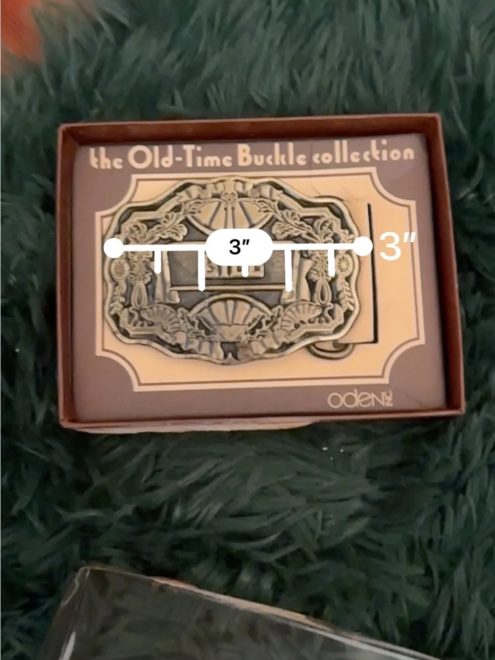 Vintage Oden Inc. “Bill”  Western Belt Buckle w/ Box Old-Time Buckle Collection